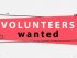 Image with the words Volunteers wanted