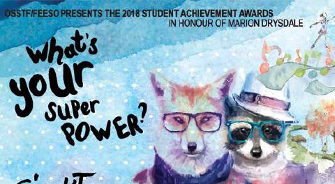 Cropped details of the Student Achievement Awards poster.