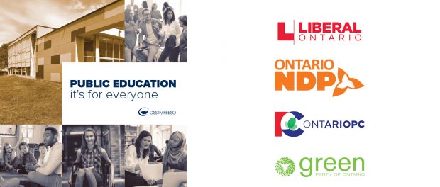 Image of the OSSTF/FEESO education platform booklet