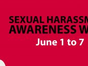 Poster announcing Sexual Harassment Awareness Week