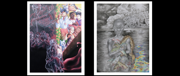 Images of two winning artworks.