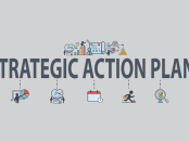 communications icons surrounding the wording Strategic Action Plan