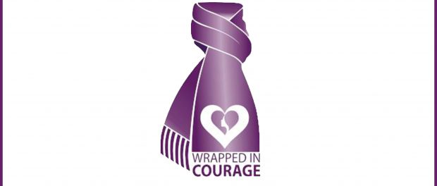 Image of the wrapped for courage logo