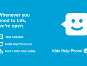 Bell kids help phone face icon with contact information