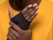 hand in brace