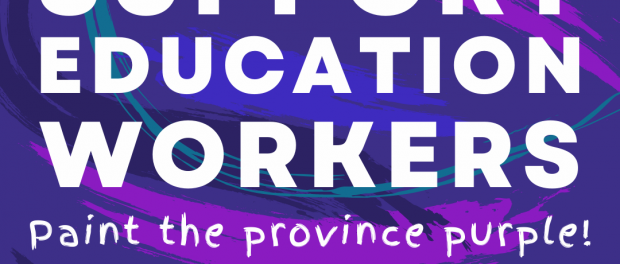 Paint Purple Support education workers ad