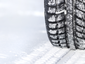 Tire on snow