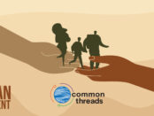 Common Threads V!!_Human Movement. 2 hands holding people walking