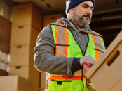 A man mover is working and moving someone.