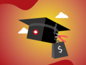 Graduating Hat with broken debt chain