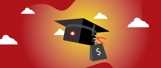 Graduating Hat with broken debt chain