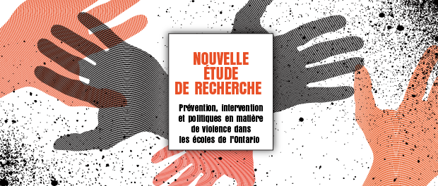 Hands in the background suggesting Violence. New Research Study about Violence Prevention in Ontario Schools.