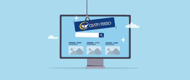 graphic of a laptop with a Website being redesigning