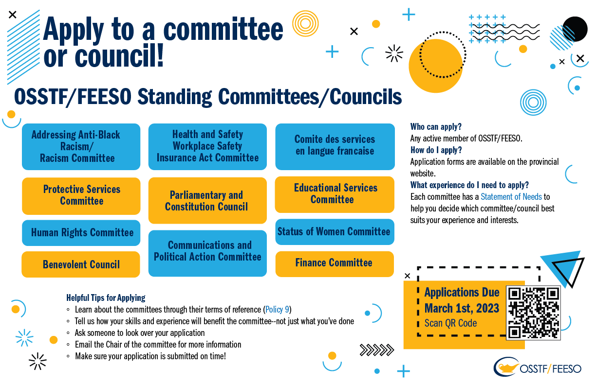 Applications for committees and councils
